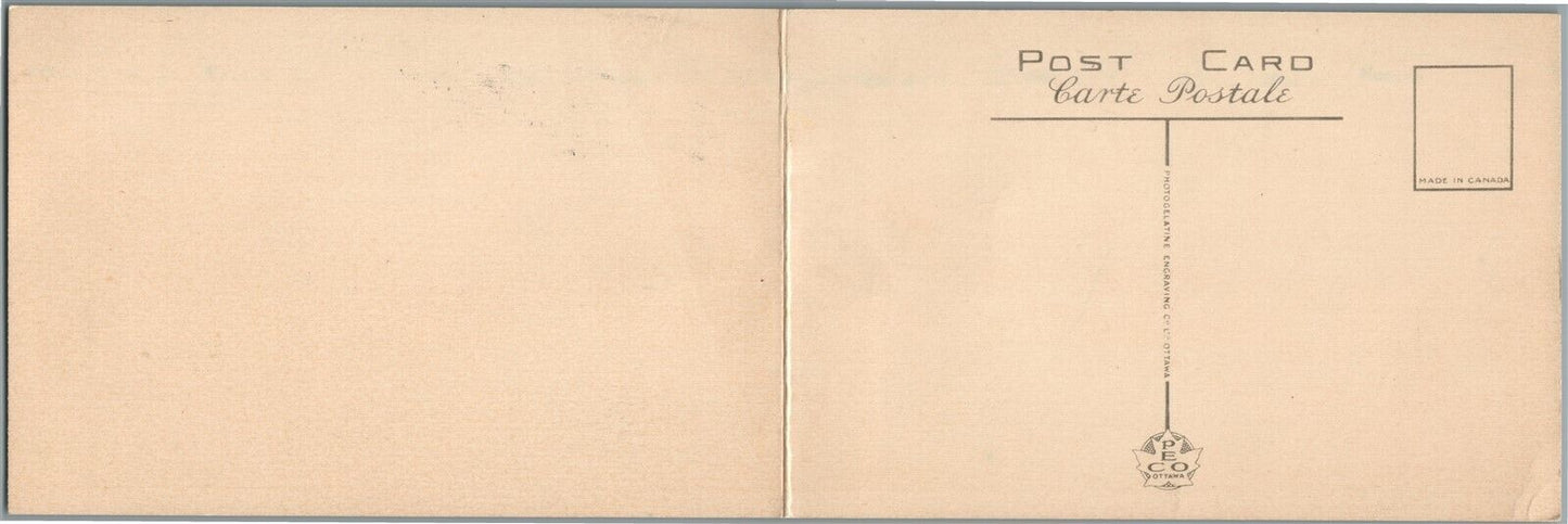CANADA QUINTLAND FOLDING DOUBLE ANTIQUE POSTCARD