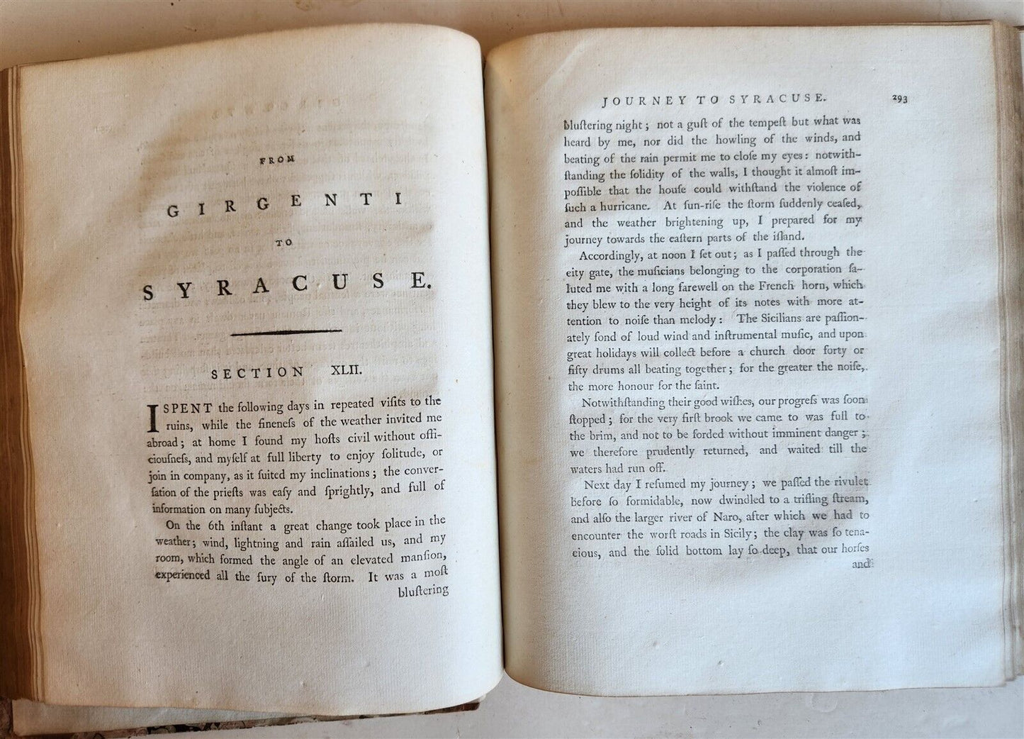 1783-1785 TRAVELS in the TWO SICILIES by HENRY SWINBURNE antique