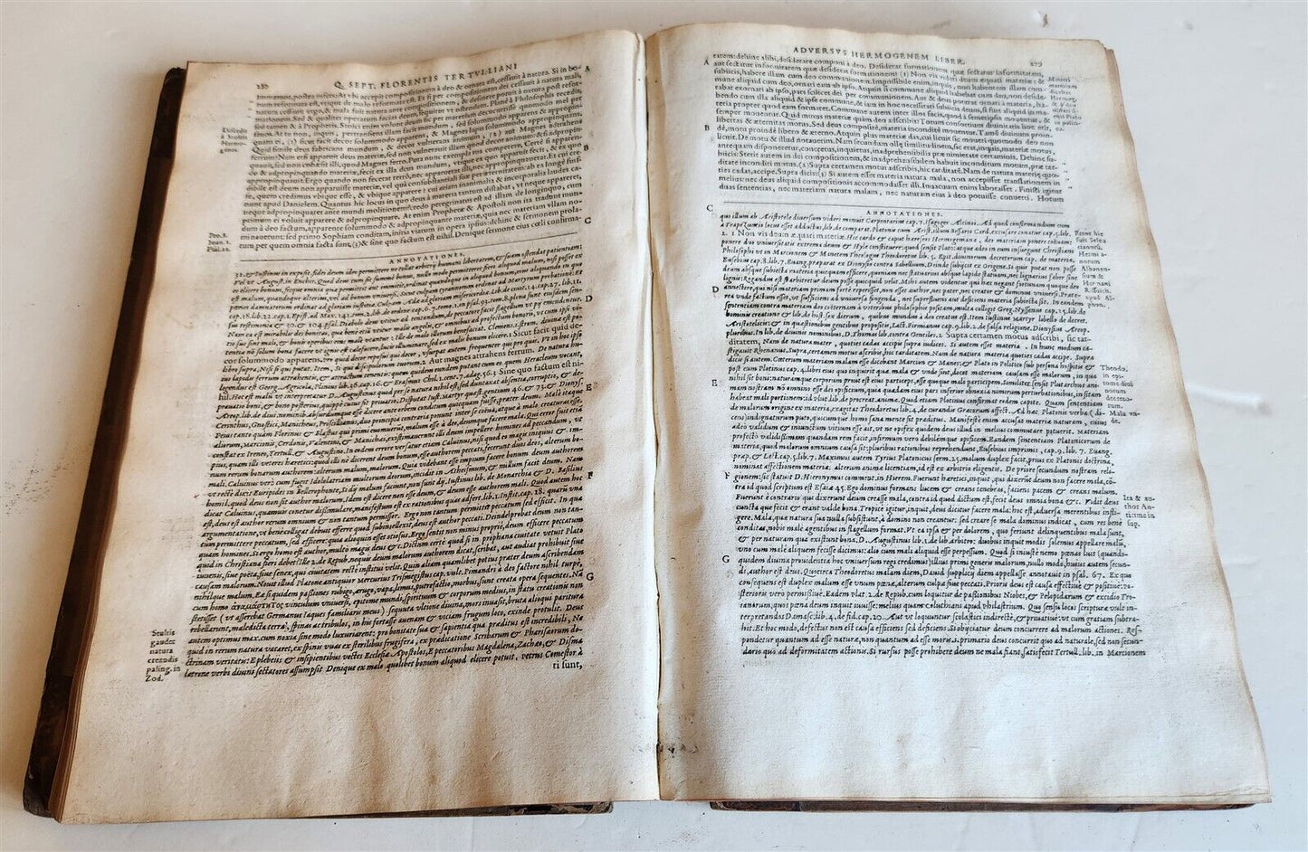 1580 OPERA TERTULLIANI antique FOLIO 16th CENTURY