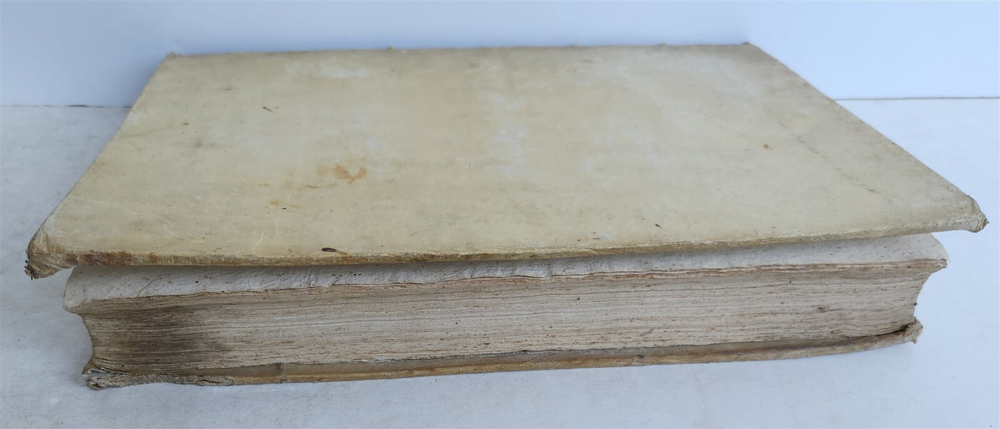 1720s LAW BOOK INDEX GENERALIS CONCLUSIONUM antique VELLUM BOUND FOLIO Vol. II