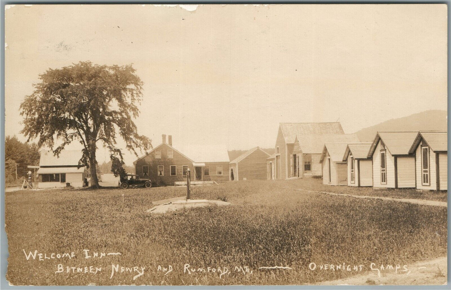 NEWRY & RUMFORD ME WELCOME INN ANTIQUE REAL PHOTO POSTCARD RPPC