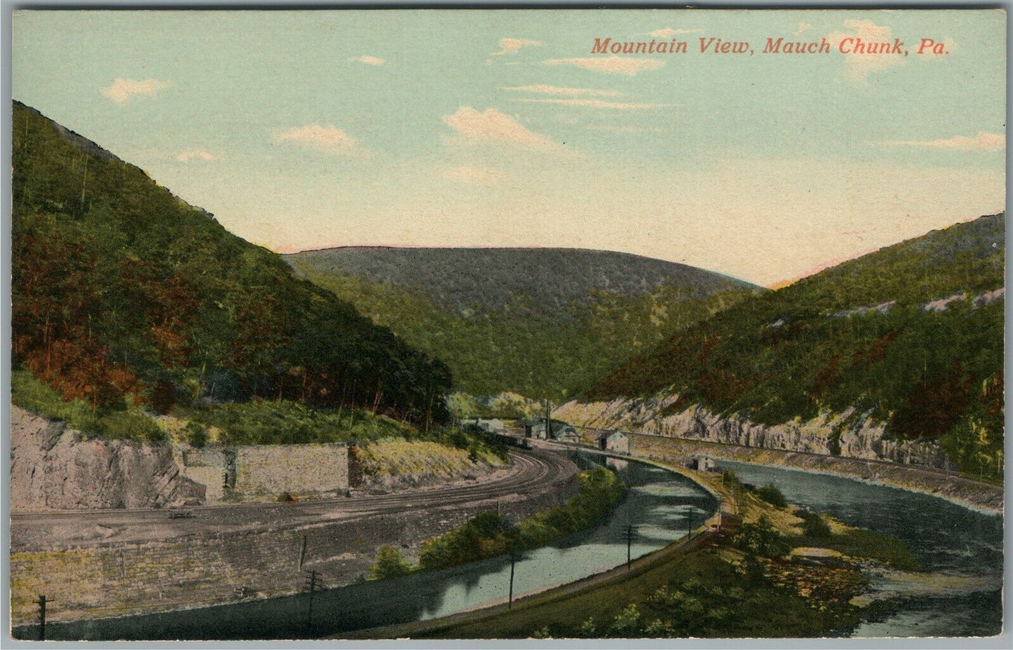 PHILADELPHIA PA MAUCH CHUNK MOUNTAIN VEIW ANTIQUE POSTCARD