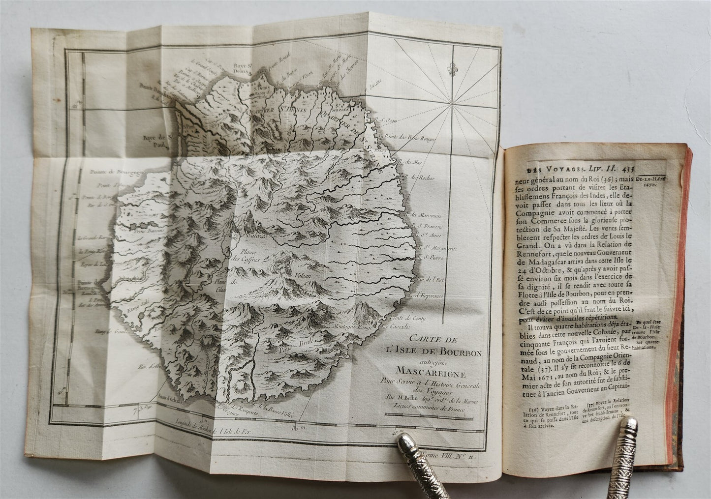 1750 HISTOIRE des VOYAGES antique Vol.32 CEYLON & MADAGASCAR TRAVELS illustrated