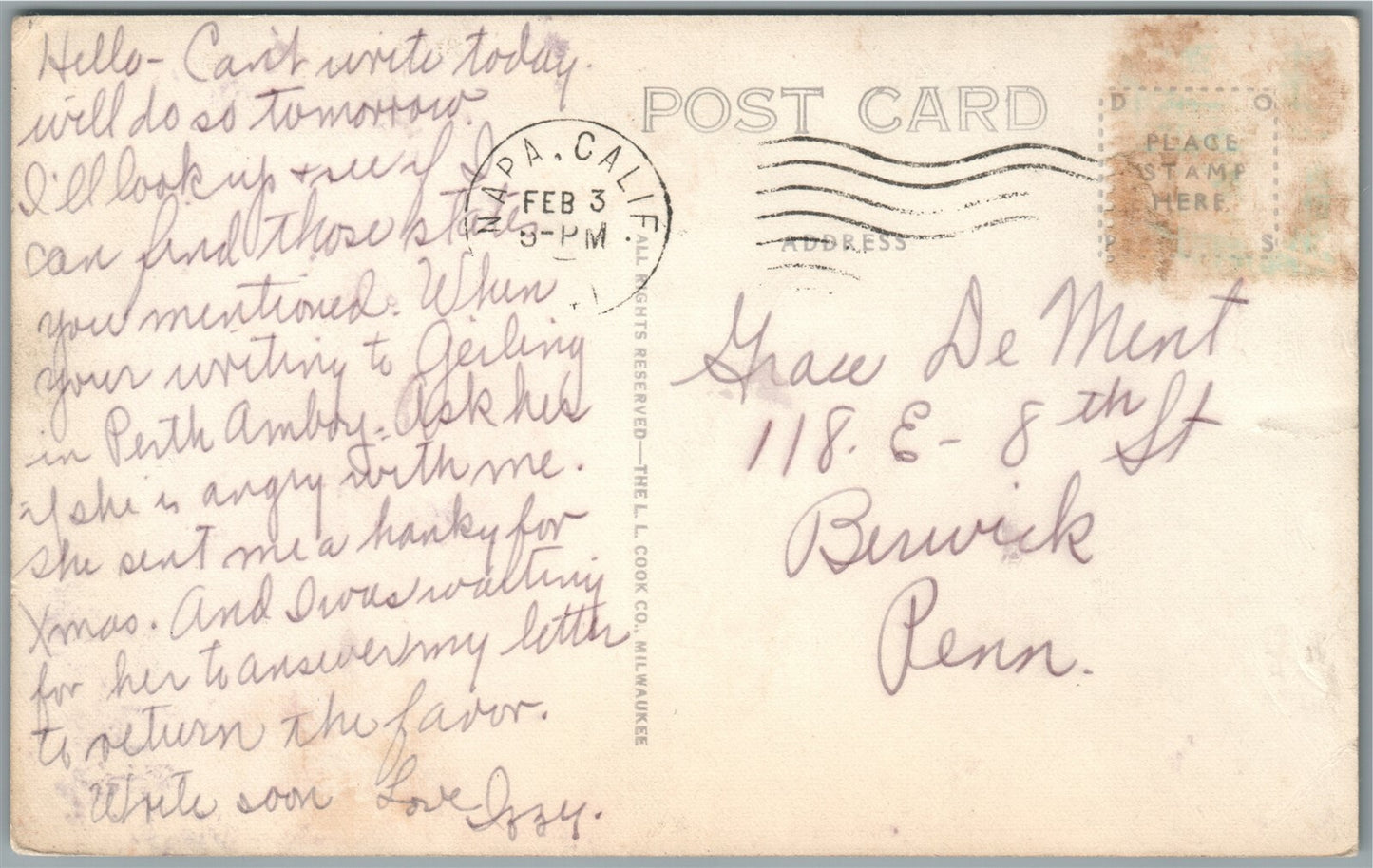 RHINELANDER WI COURT HOUSE ANTIQUE REAL PHOTO POSTCARD RPPC