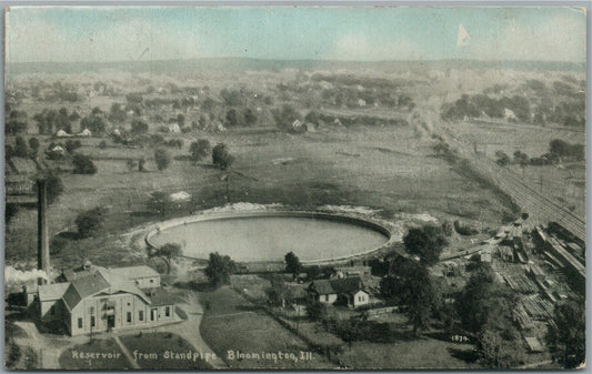 BLOOMINGTON IL RESERVOIR ANTIQUE POSTCARD