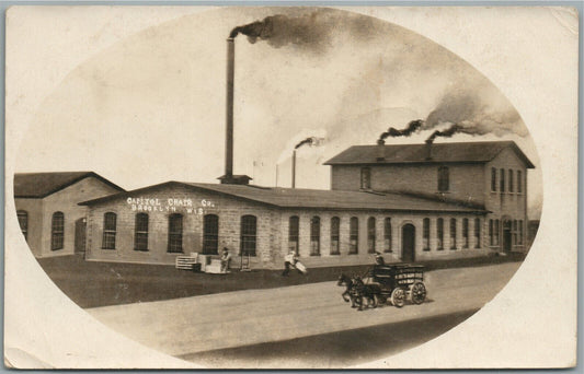 BROOKLYN WI CAPITOL CHAIR CO. ANTIQUE REAL PHOTO POSTCARD RPPC