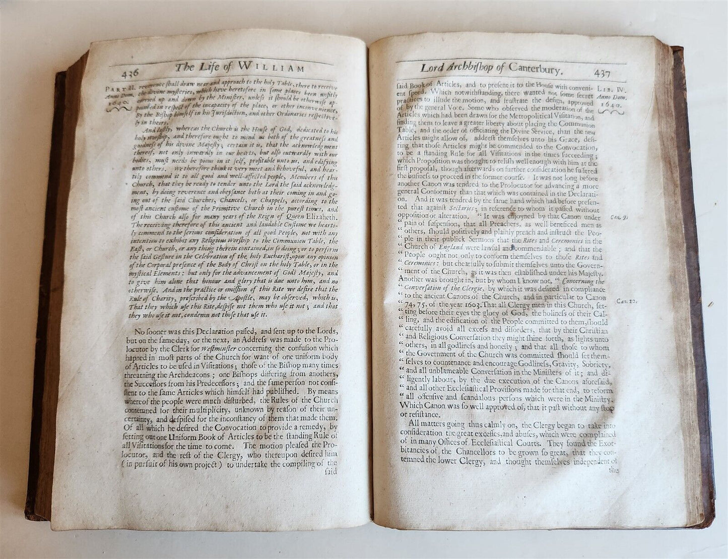 1668 CYPRIANUS ANGLICUS History of Life and Death of Prelate William antique