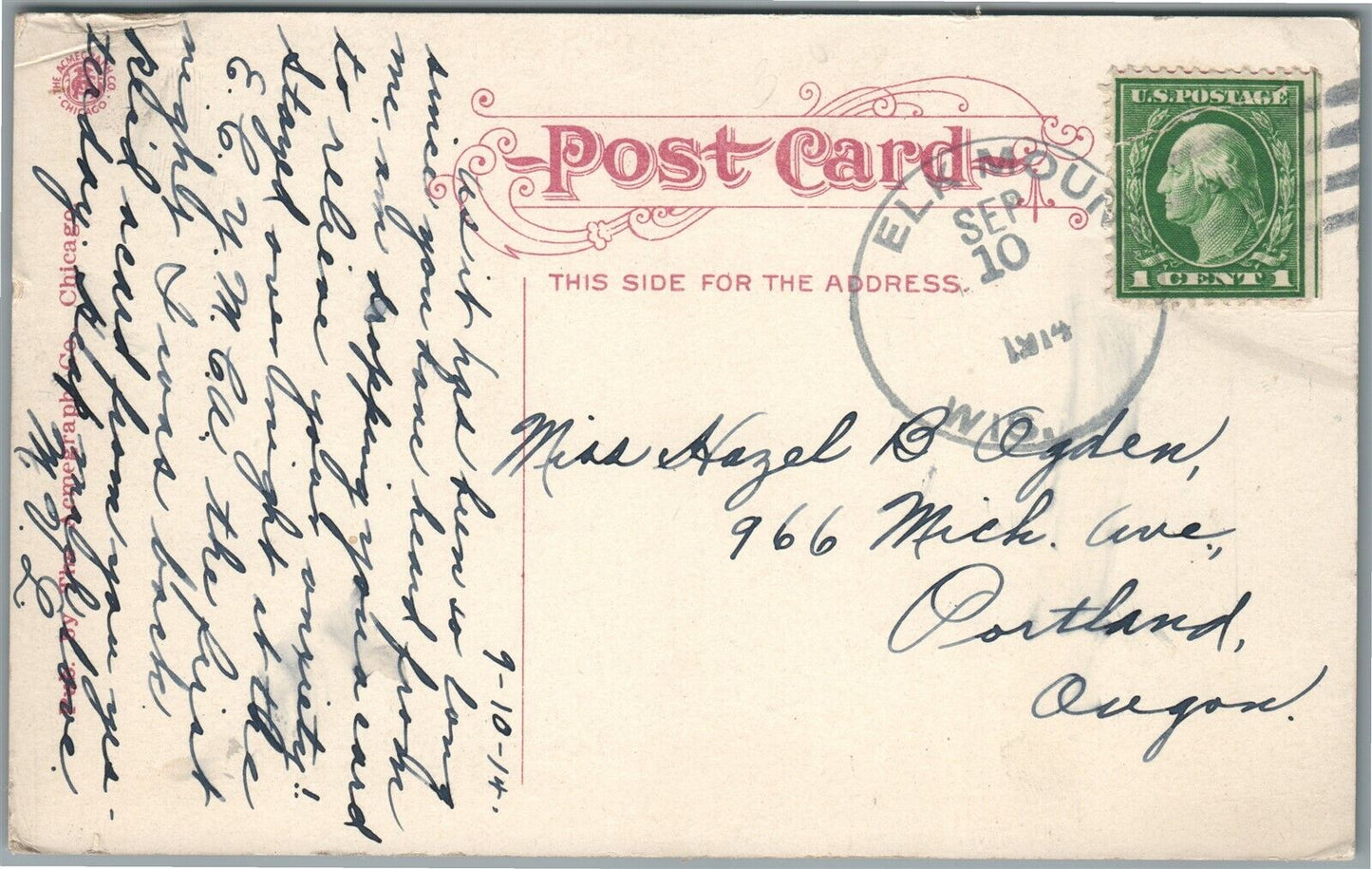 EAU CLAIRE WI Y.M.C.A. ANTIQUE POSTCARD