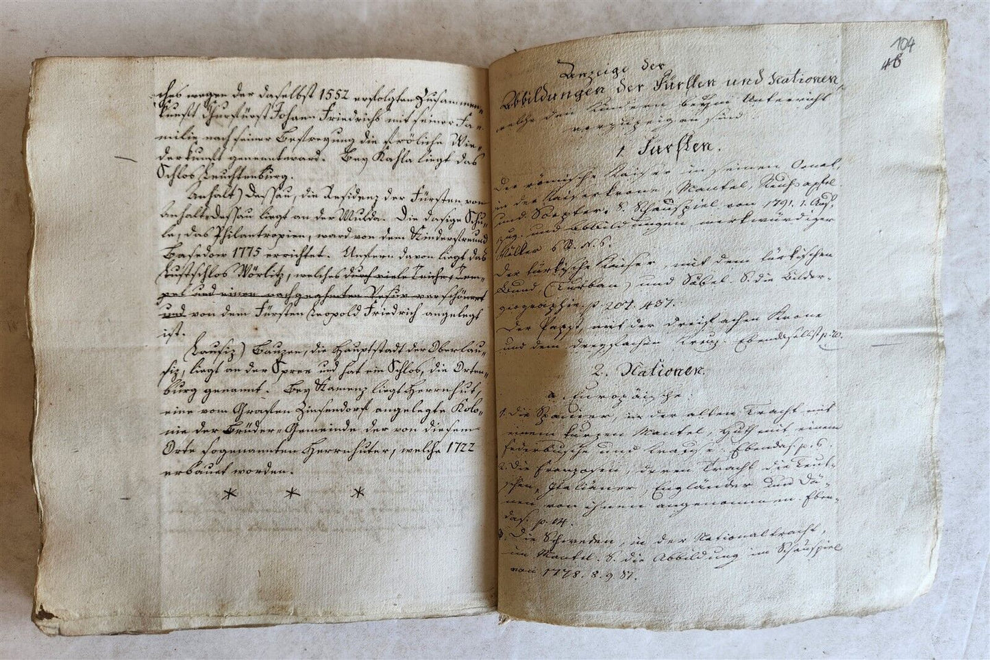 1799 MANUSCRIPT in GERMAN antique GEOGRAPHY ASTRONOMY HISTORY of JEWS