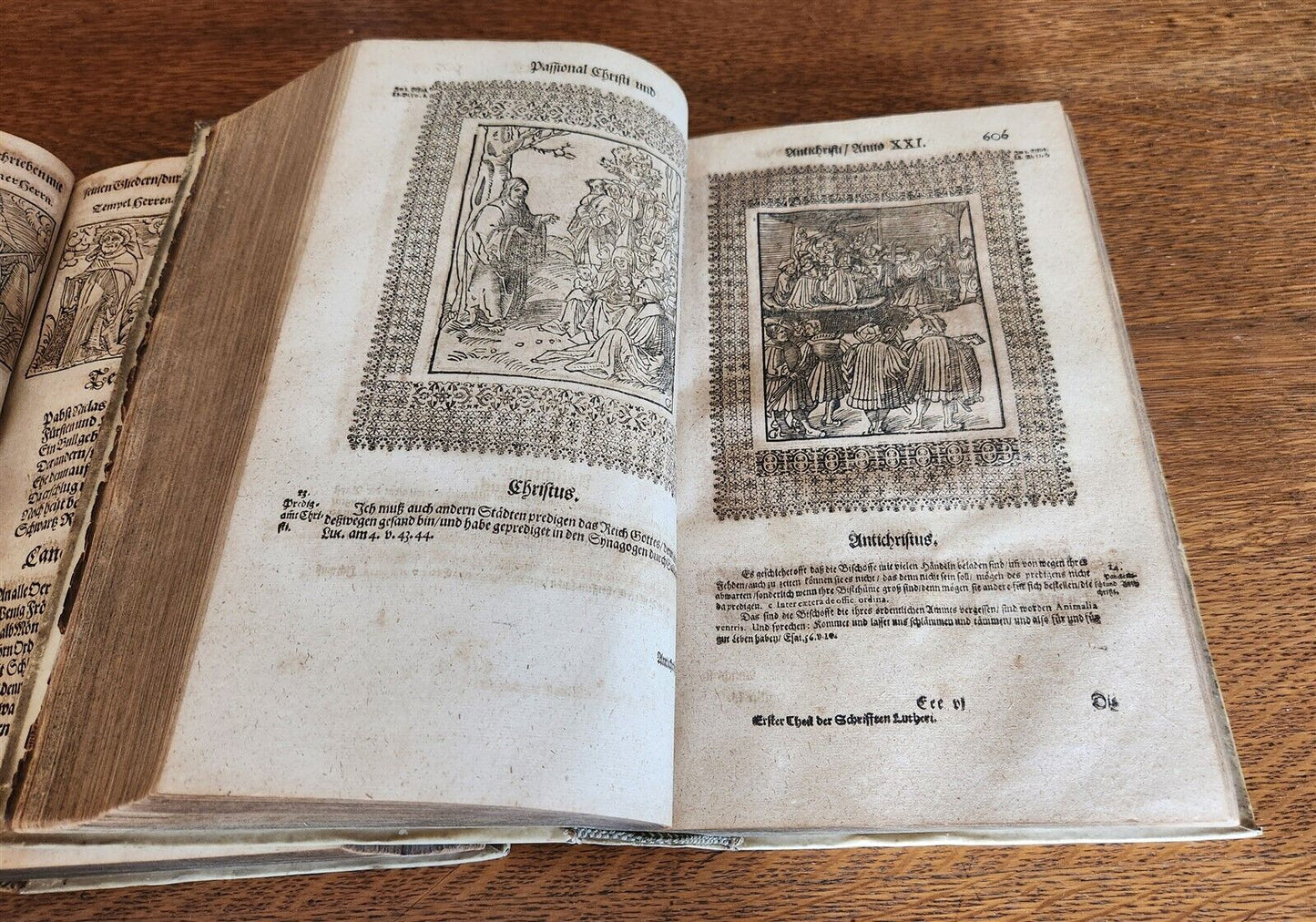 1661-1664 MARTIN LUTHER WORKS 7 FOLIO VOLS antique VELLUM in GERMAN ILLUSTRATED