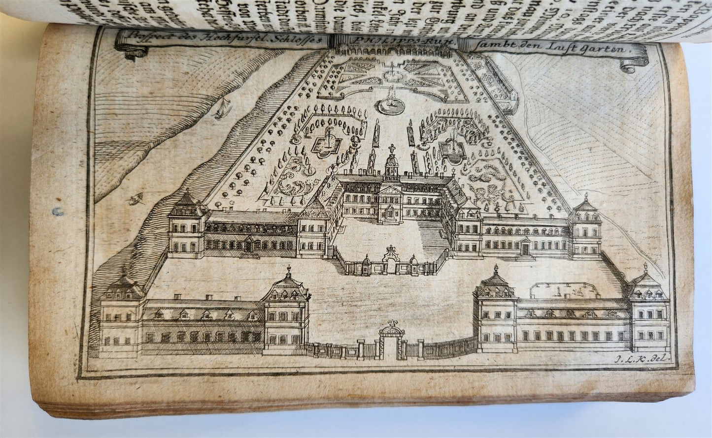 1740 ANTIQUITIES & GEOGRAPHY of GERMAN RIVERS antique ILLUSTRATED