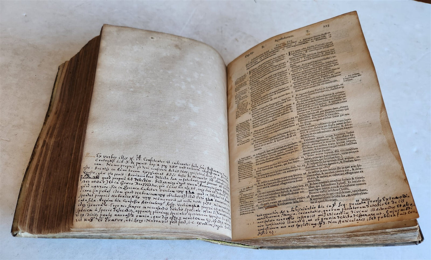 1585 BIBLE in LATIN printed in LONDON antique VELLUM 16th CENTURY NEW TESTAMENT