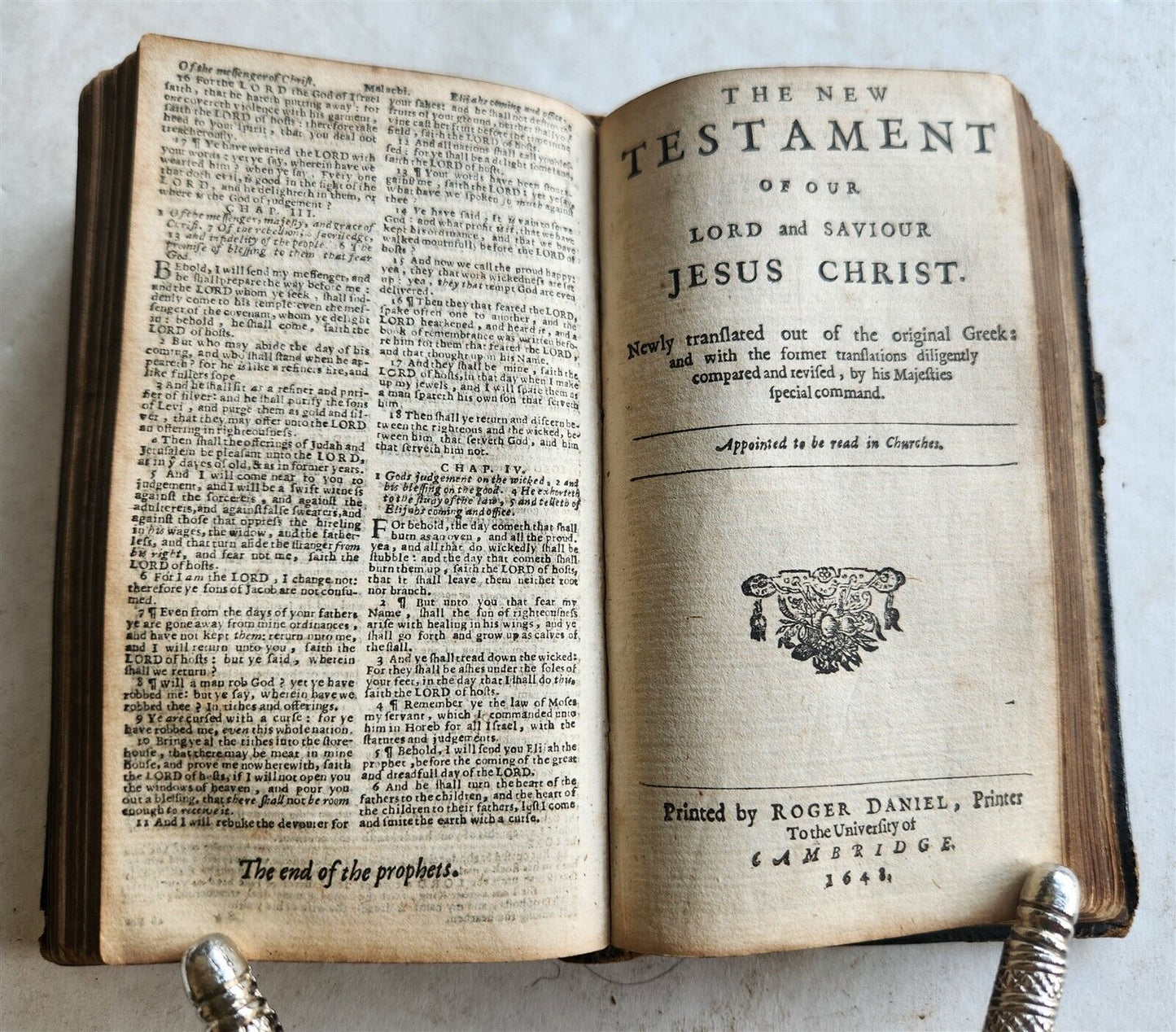 1648 BIBLE in ENGLISH antique Old & New Testament LONDON - Roger Daniel