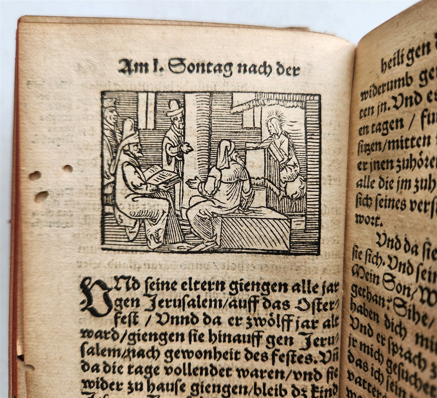1566 MELANCHTHON Philippe Postill uber die Evangelia ANTIQUE pigskin ILLUSTRATED