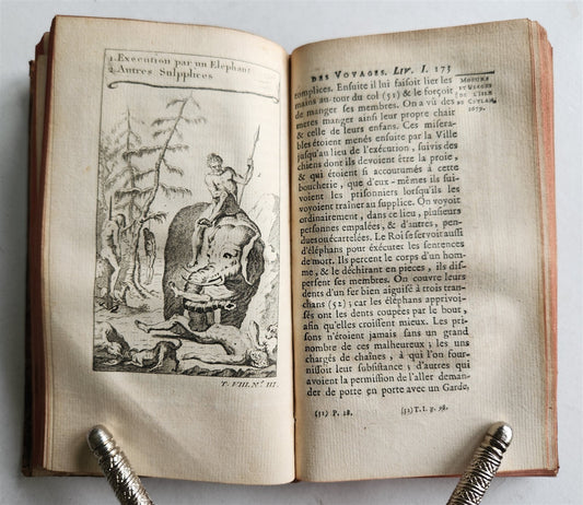 1750 HISTOIRE des VOYAGES antique Vol.32 CEYLON & MADAGASCAR TRAVELS illustrated