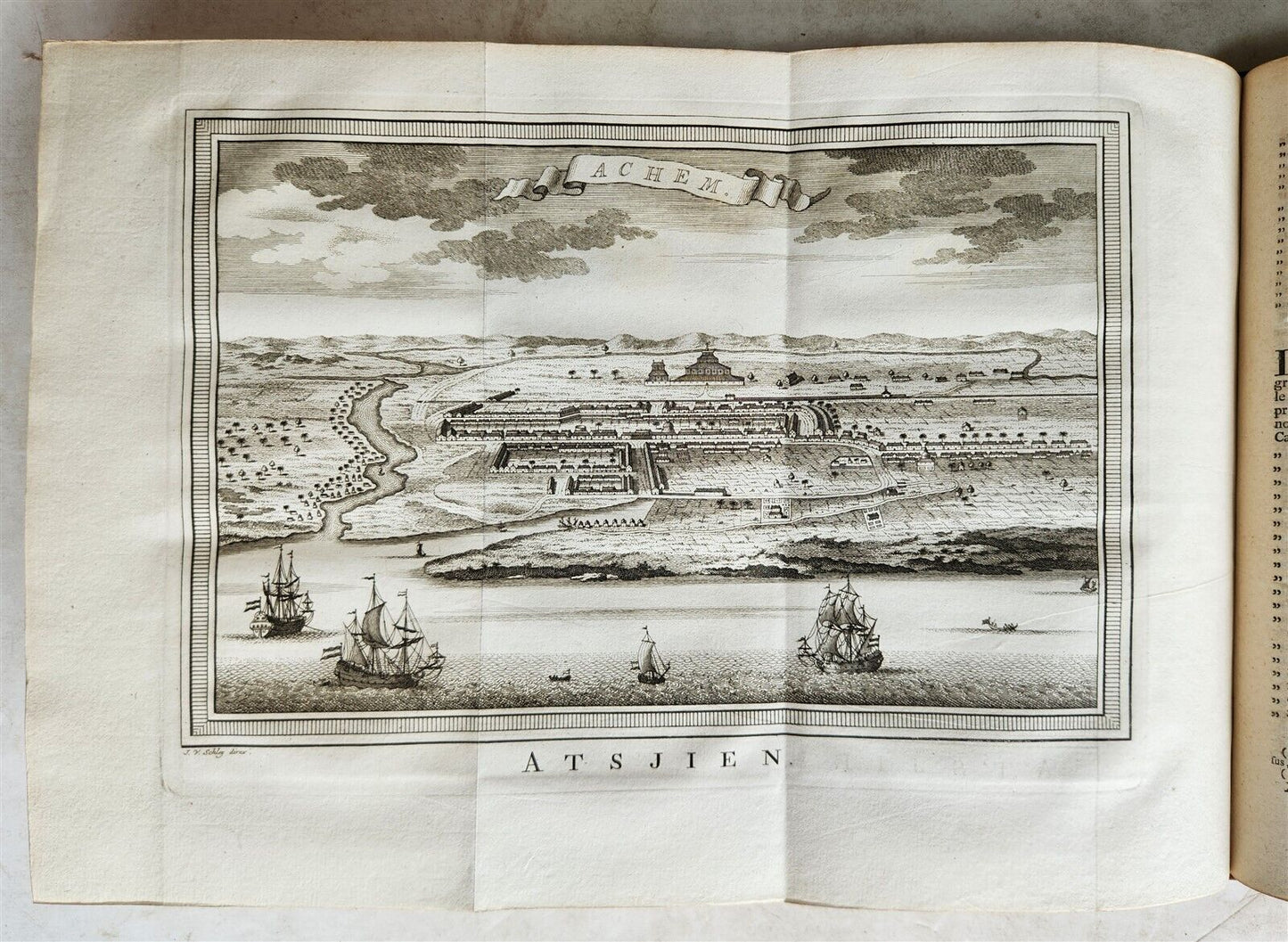 1755 TRAVELS TO EAST INDIES SIAM antique Histoire generale des voyages ILLUSTR.