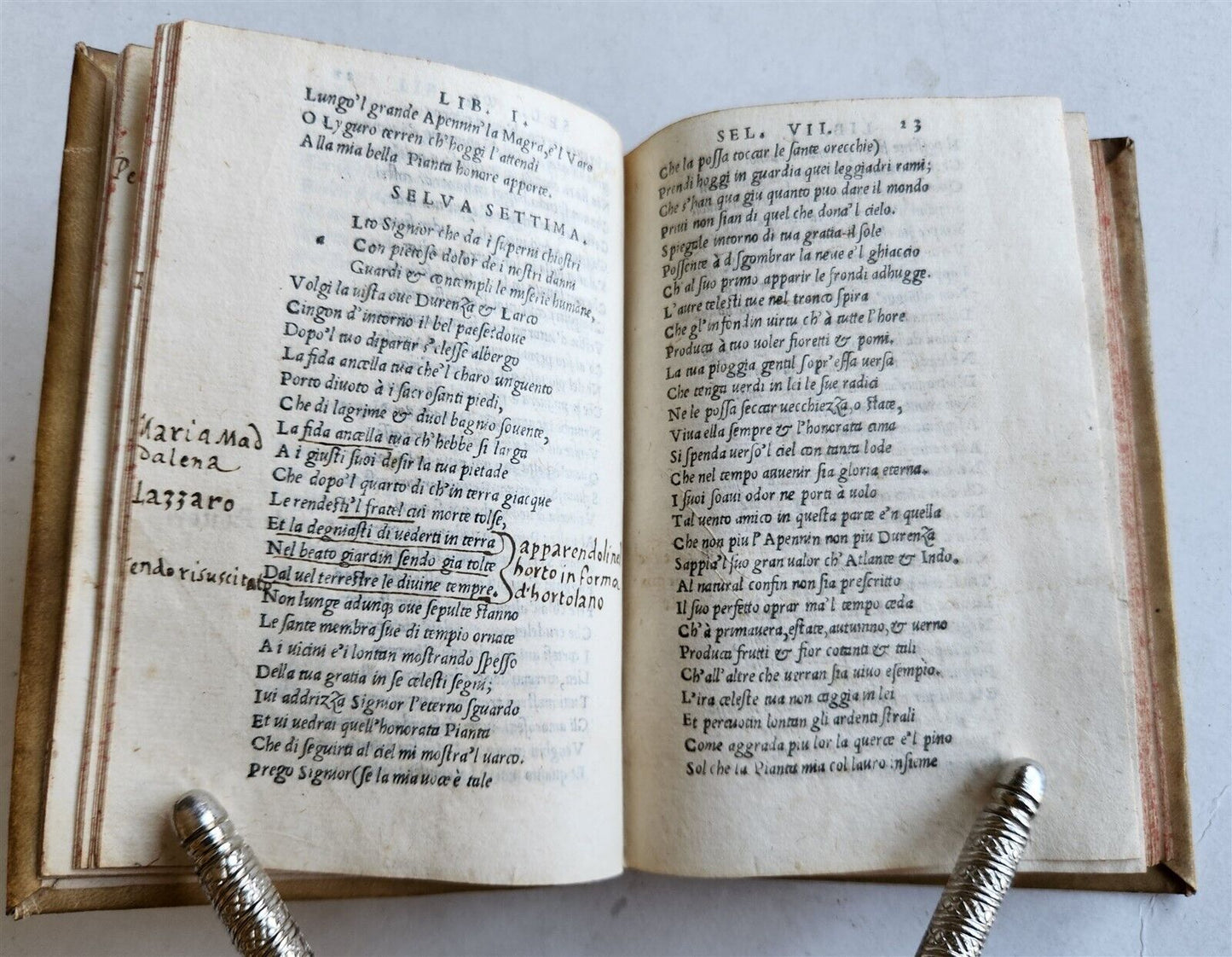 1533 POST-INCUNABULA OPERE TOSCANE DI LUIGI ALAMANNI antique VELLUM BOUND POETRY