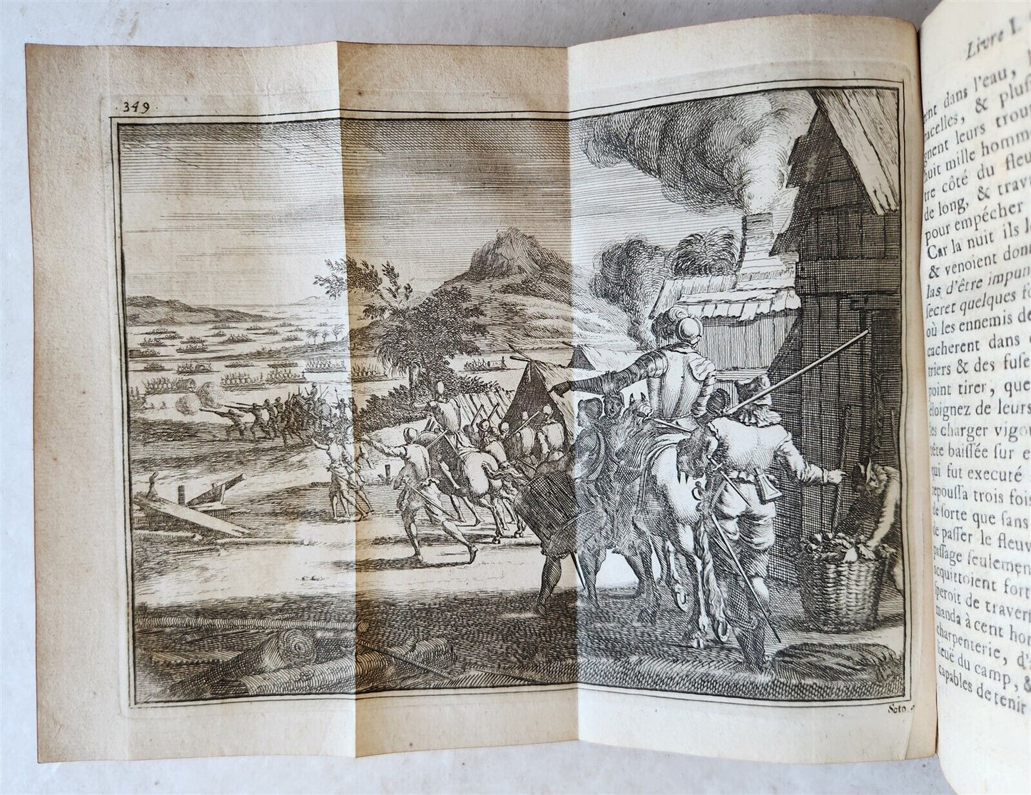 1735 HISTORY of CONQUEST of FLORIDA 2 VOLUMES antique ILLUSTRATED Americana