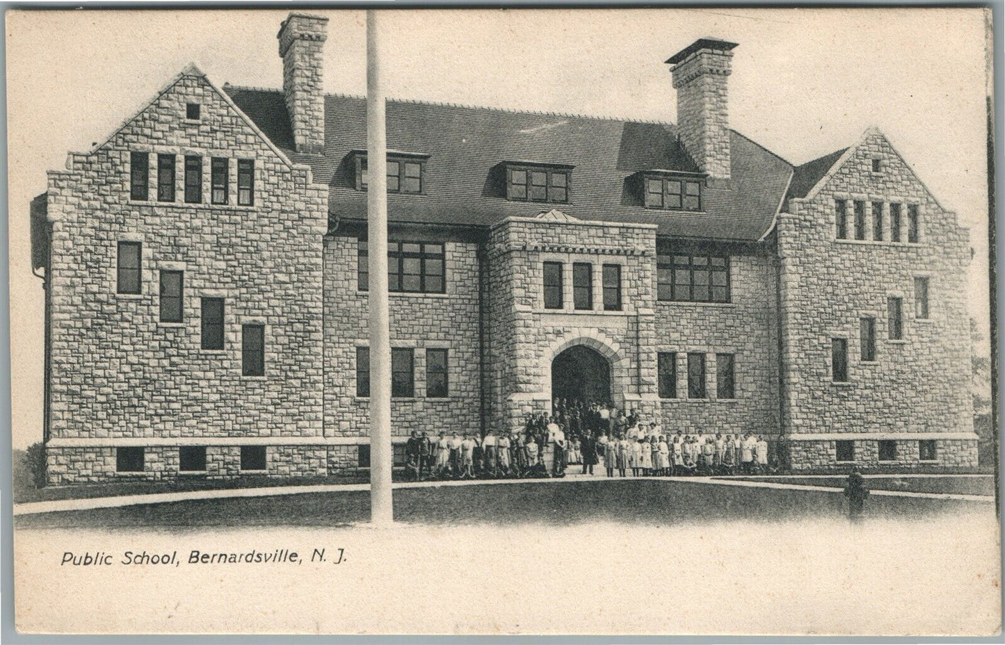 BERNARDSVILLE NJ PUBLIC SCHOOL ANTIQUE POSTCARD