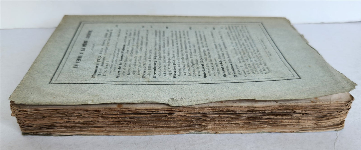 1868 HISTORICAL STUDY on CONVERSION of SLAVS TO CHRISTIANITY antique in FRENCH