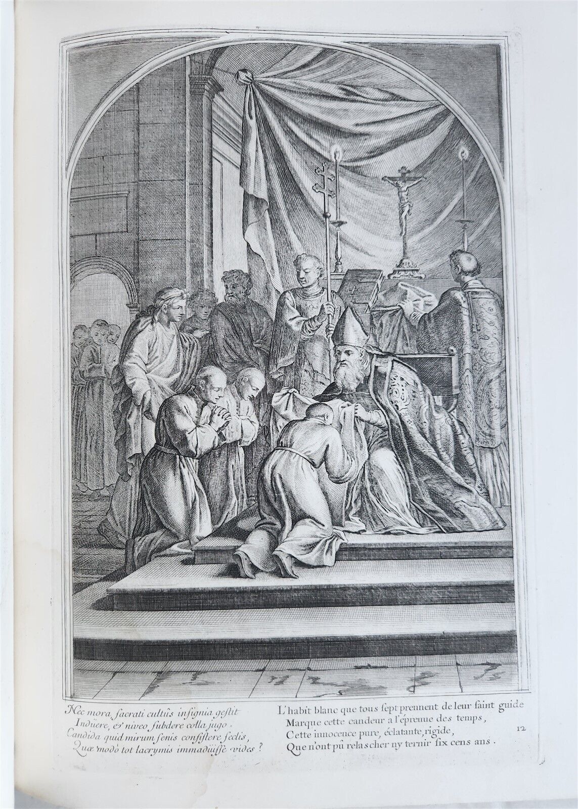 1750 LIFE of ST. BRUNO FULLY ILLUSTRATED LARGE FOLIO antique in FRENCH