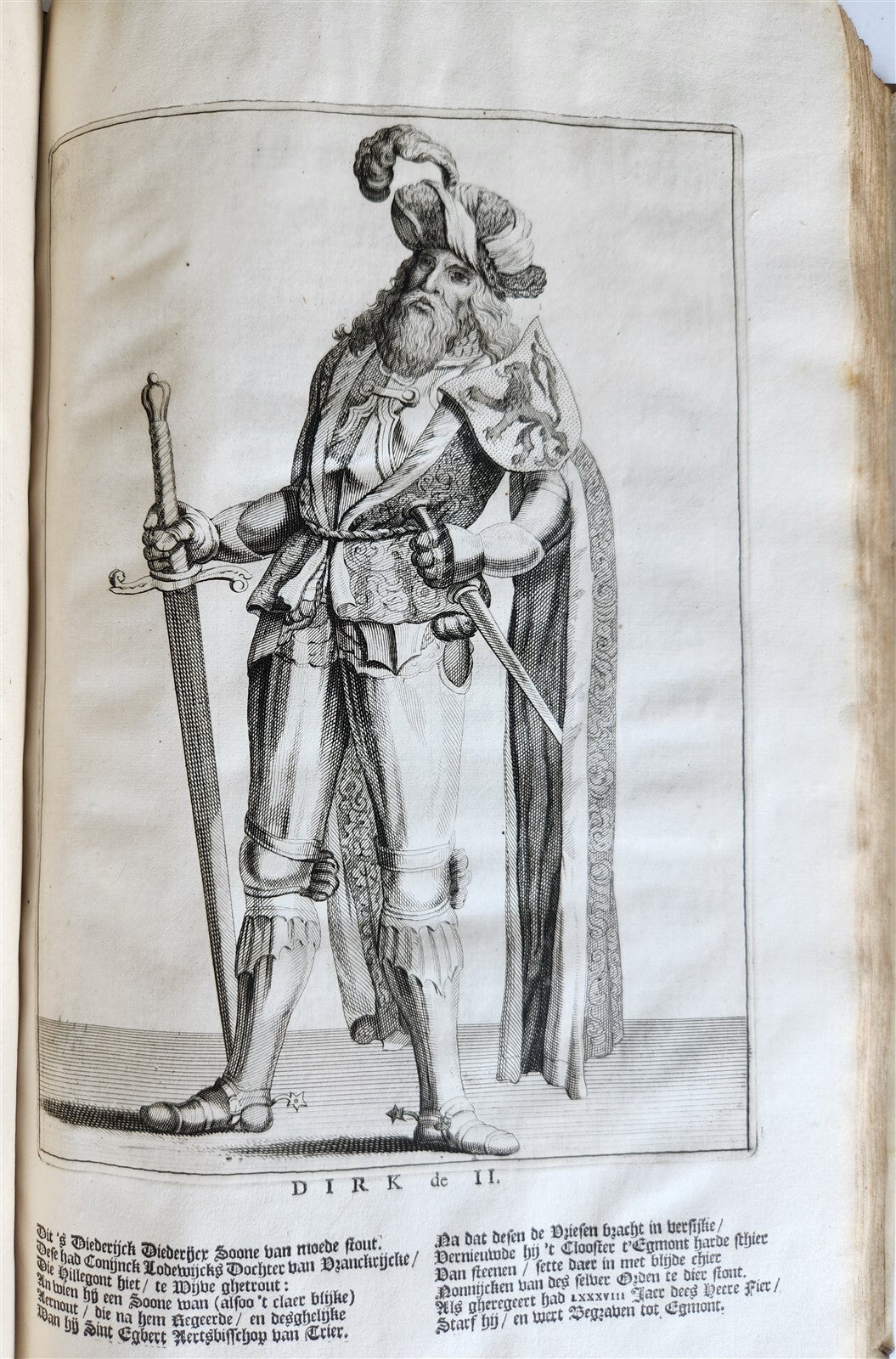 1699 CHRONICLE of COUNTS of HOLLAND antique ILLUSTRATED FOLIO vellum bound