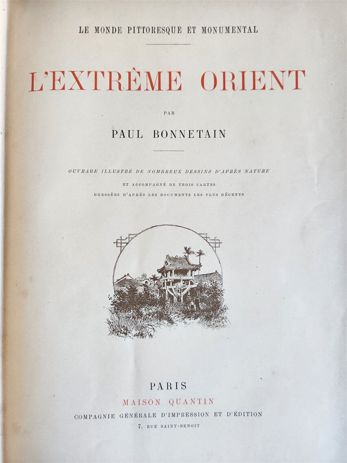 1887 L'EXTREME ORIENT ILLUSTRATED antique SIAM CHINA JAPAN