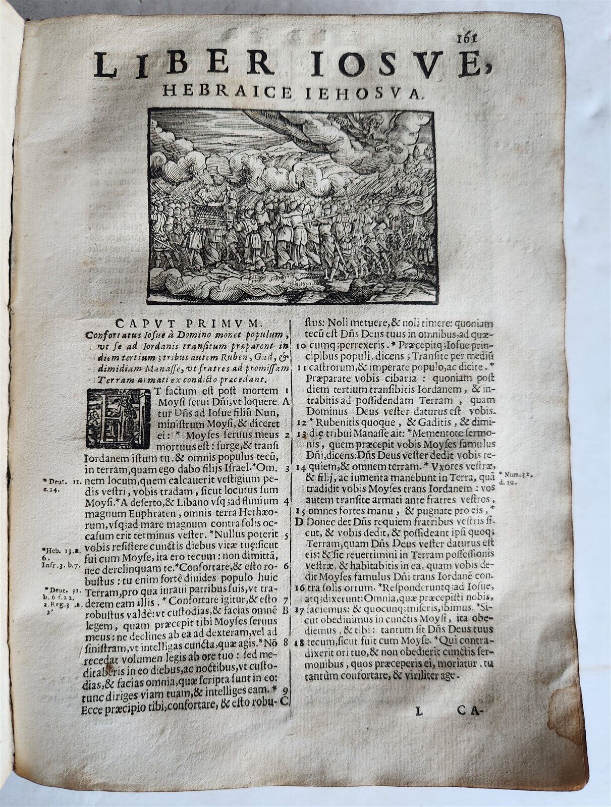 1697 BIBLE ILLUSTRATED antique VELLUM BOUND in LATIN BIBLIA SACRA