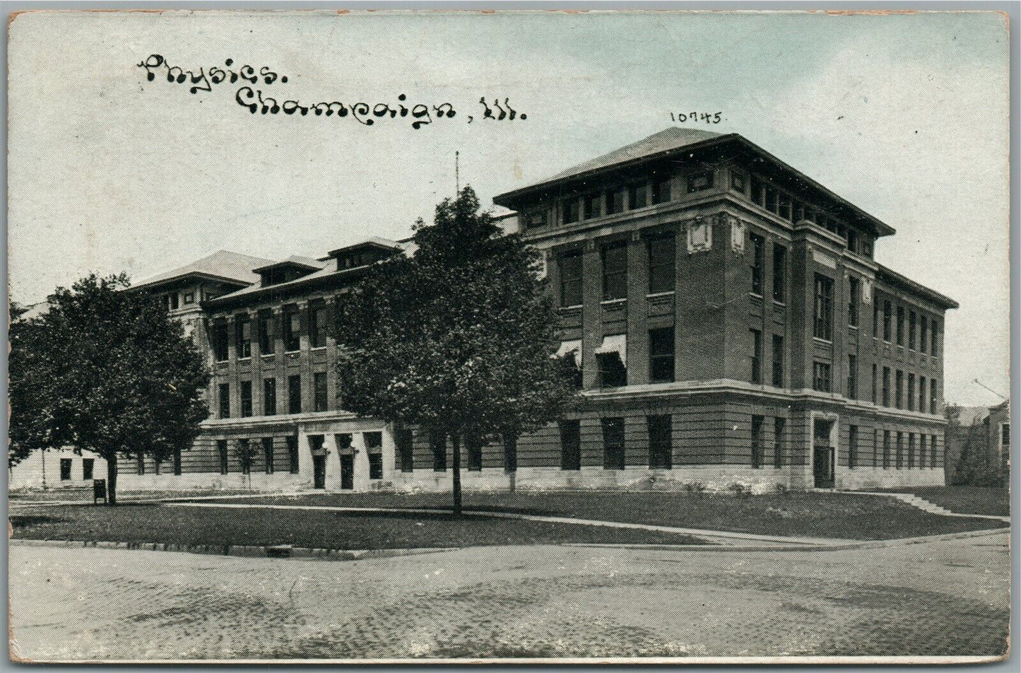 CHAMPAIGN IL PHYSICS ANTIQUE POSTCARD
