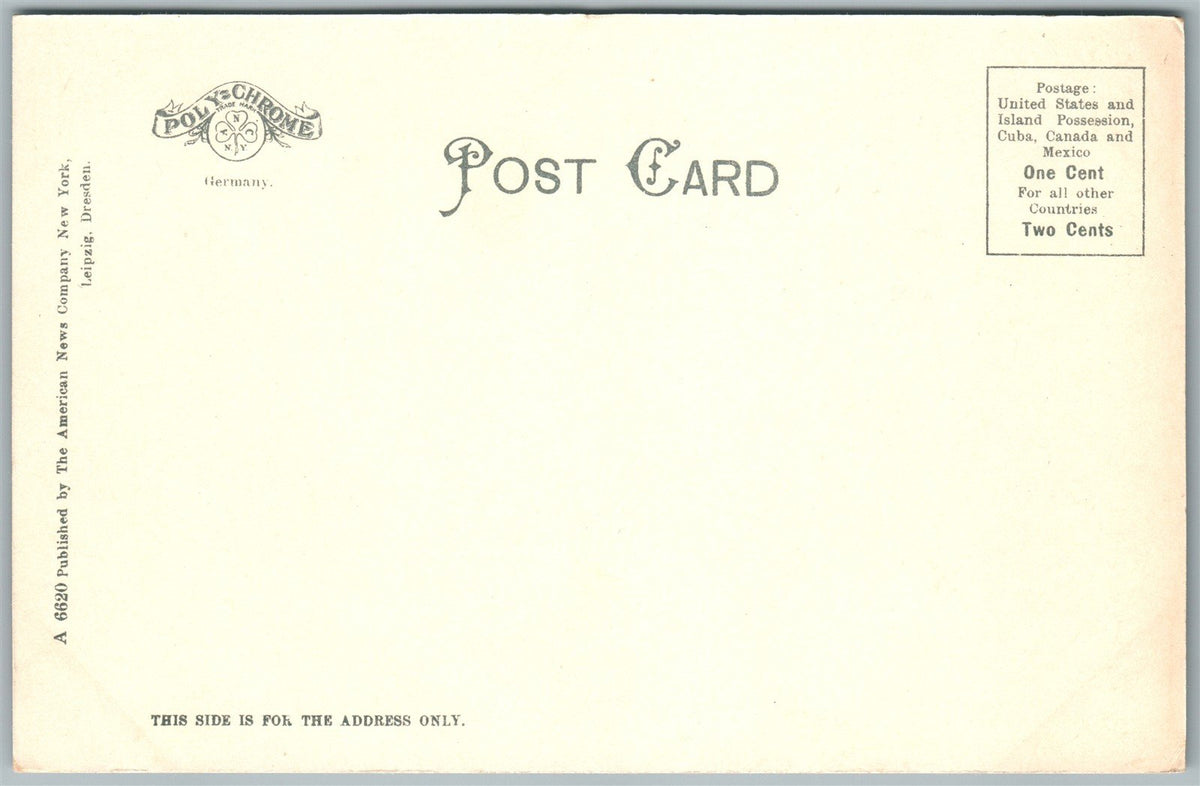 YORK PA EAST MARKET STREET UNDIVIDED ANTIQUE POSTCARD