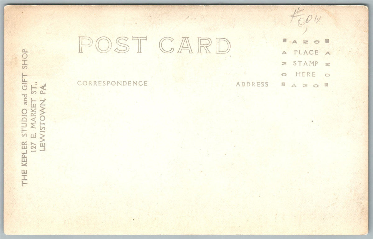 LEWISTOWN PA NITTANY MOUNTAIN ANTIQUE REAL PHOTO POSTCARD RPPC