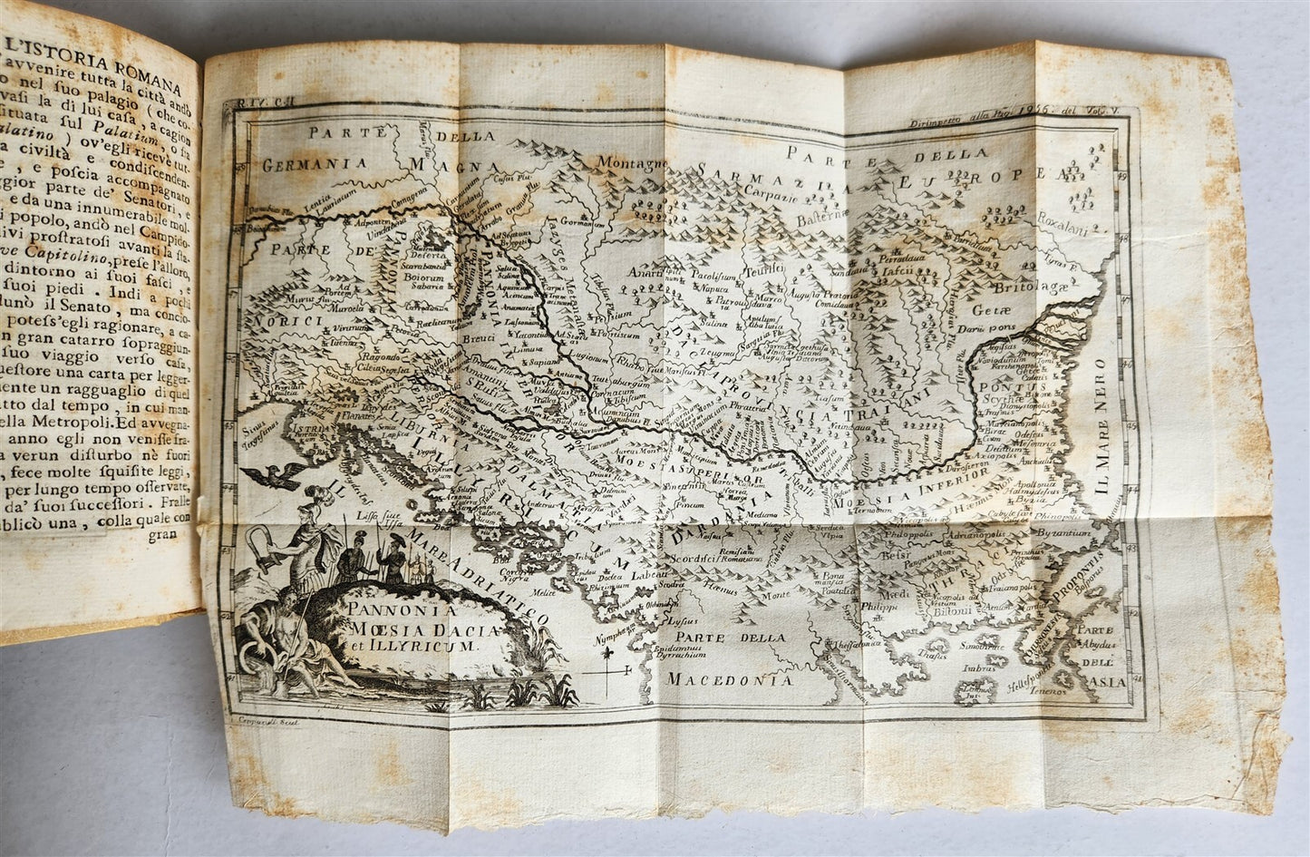 1741 UNIVERSAL HISTORY 7 VOLUMES antique ILLUSTRATED w/ MAPS in ITALIAN vellum