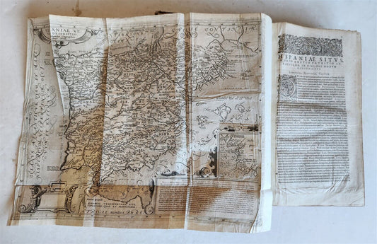 1603 HISTORY of SPAIN LUSITANIA ETHIOPIA INDIA antique FOLIO ILLUSTRATED w/ MAPS