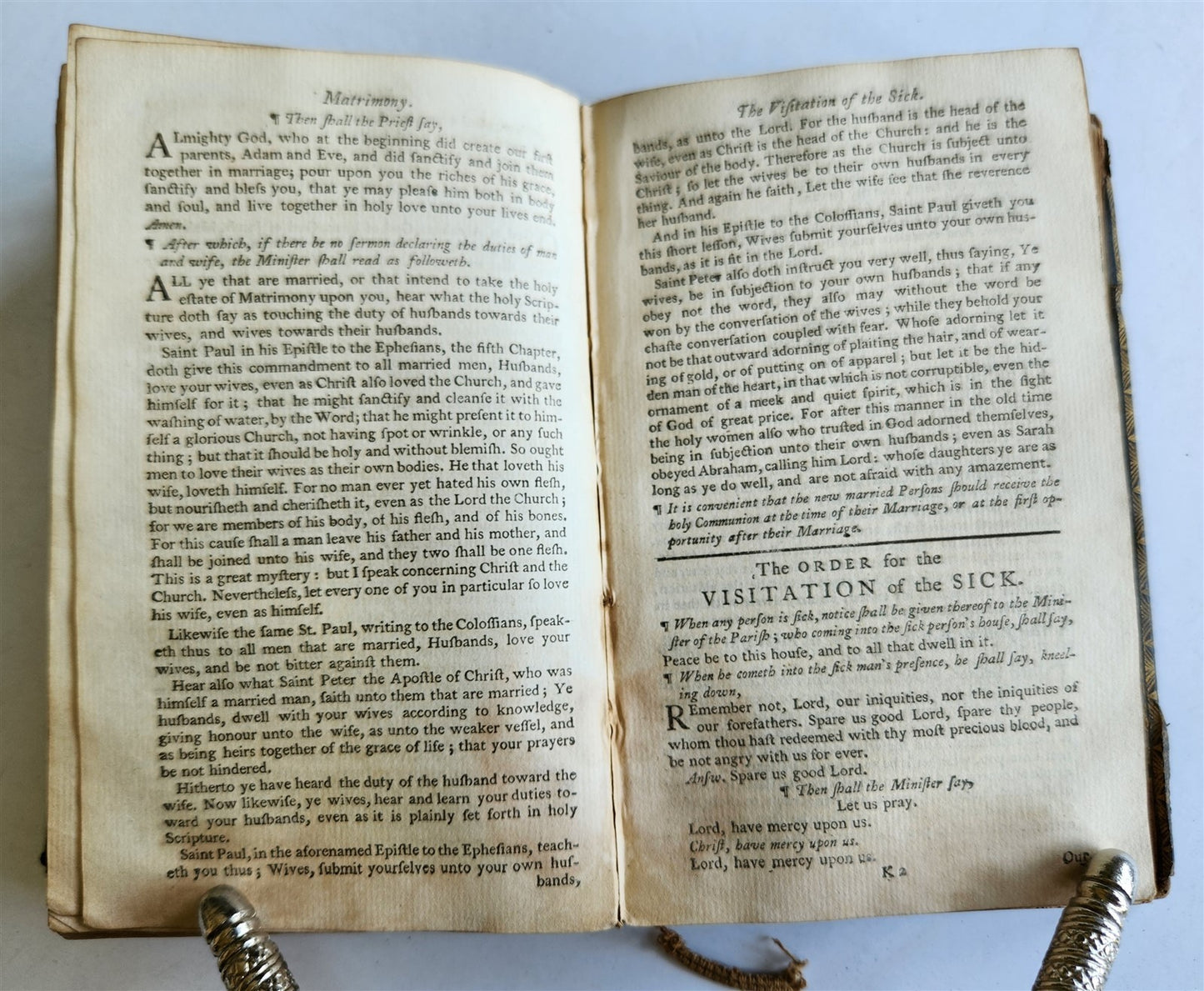 1750 BOOK of COMMON PRAYER w/ PSALTER or PSALMS of DAVID antique in ENGLISH