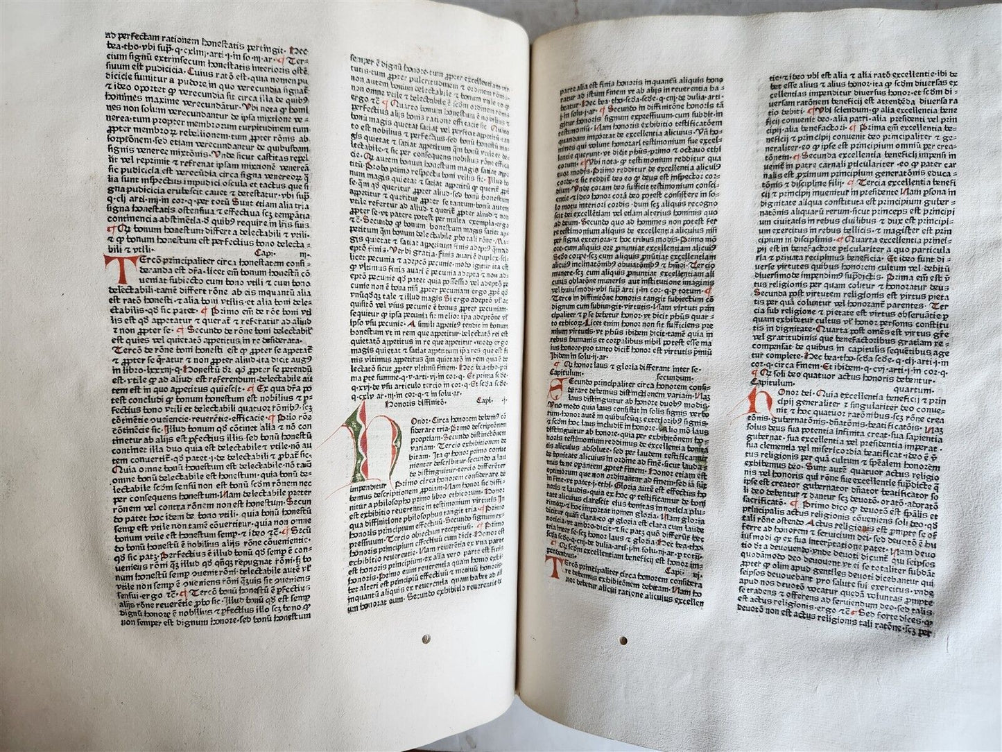 1470s INCUNABULA AMAZING 3 VOLUMES FOLIO SET antique INCUNABLE Pantheologia