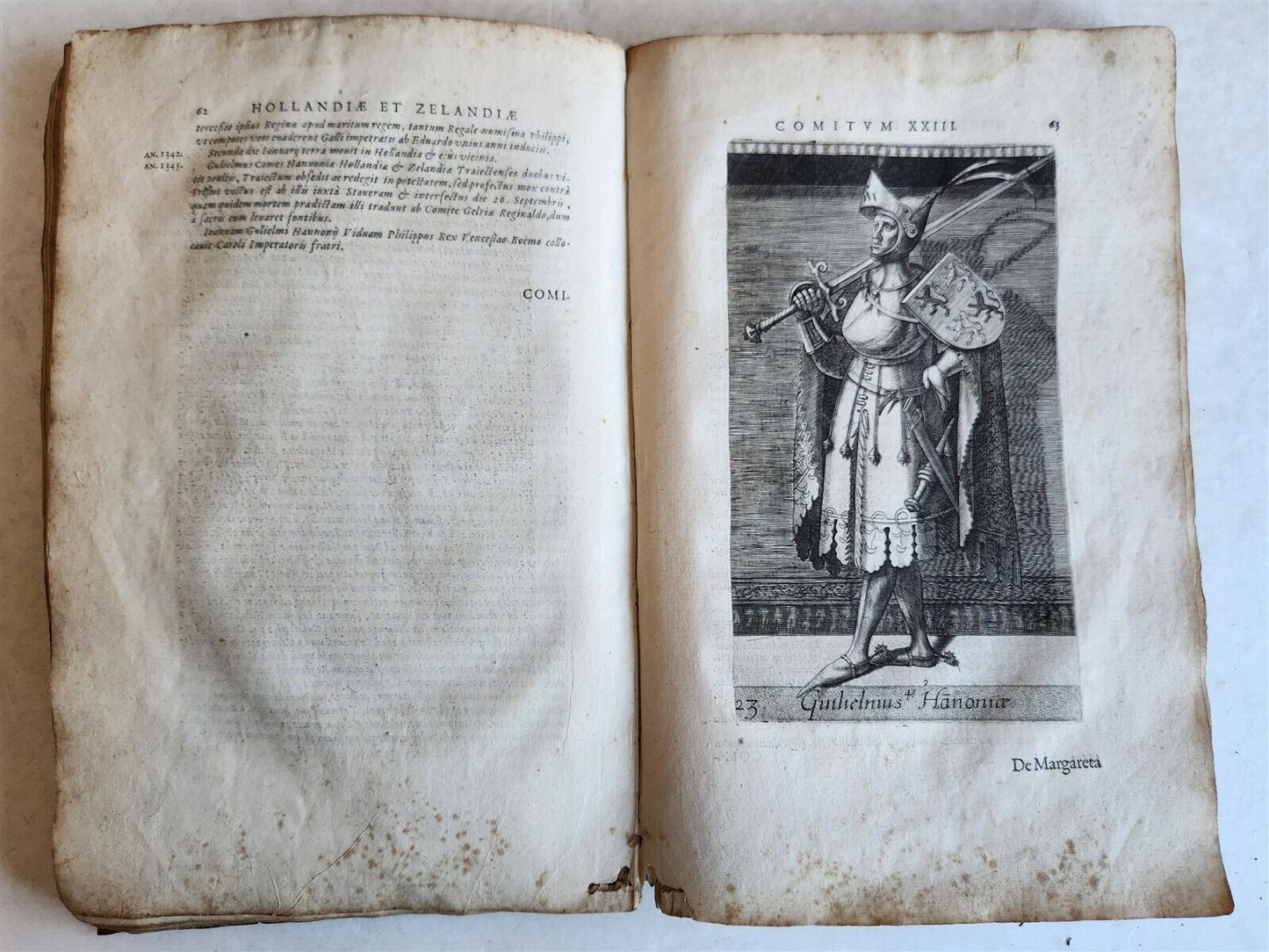 1584 HISTORY of HOLLAND antique ILLUSTRATED vellum bound Netherlands 16th CENT.