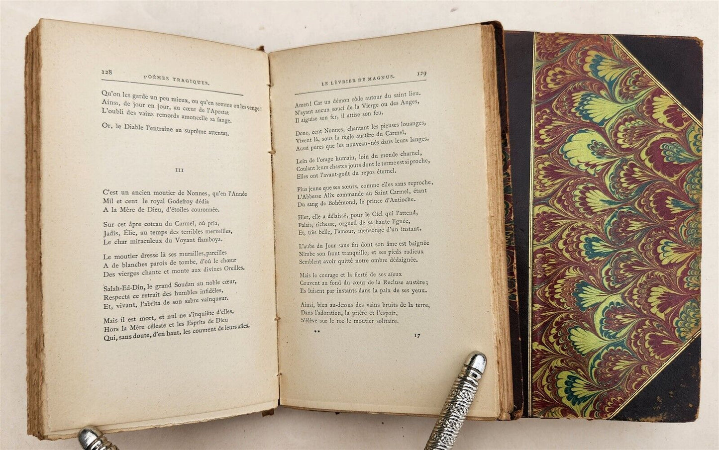 1900s OEUVRES de LECONTE de LISLE POEMES ANTIQUES POETRY in FRENCH 2 VOLUMES