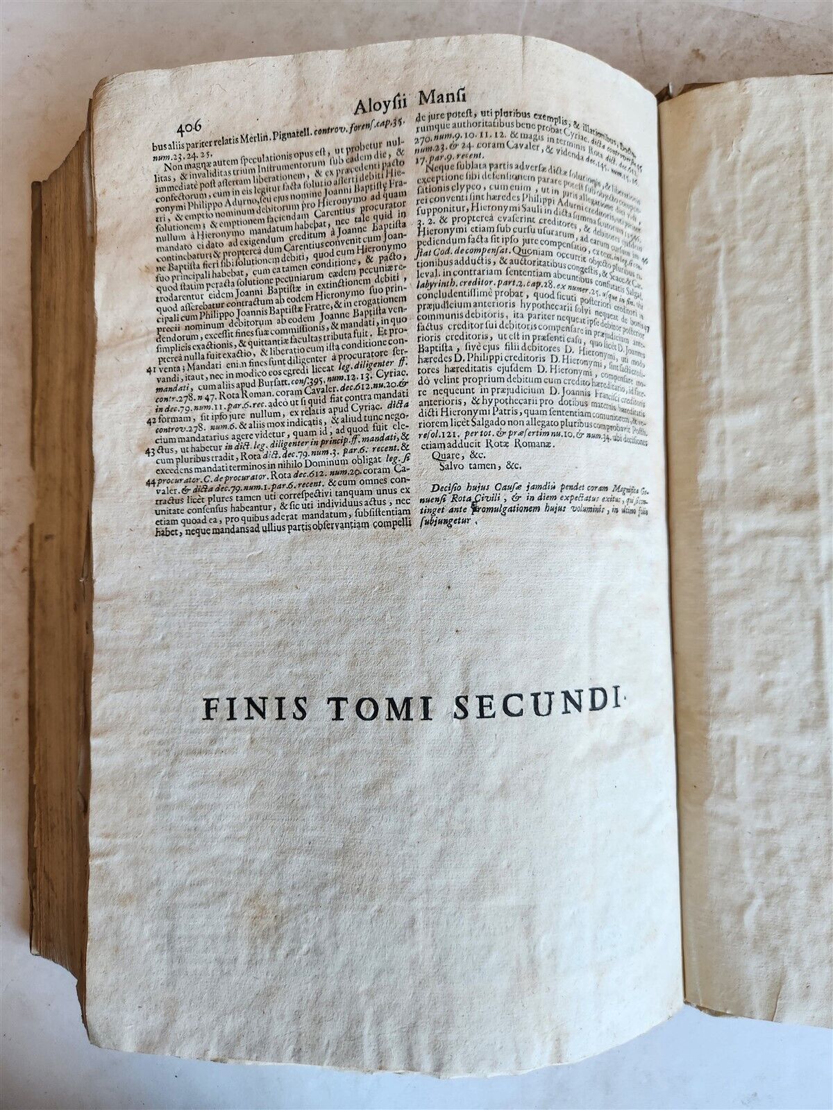 1708 LAW BOOK Consultationum sive rerum judicatarum antique VELLUM BOUND FOLIO