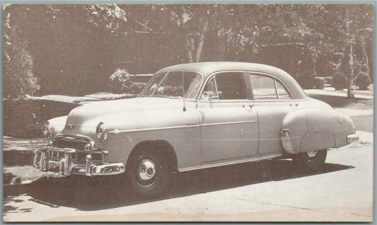 1949 CHEVROLET STYLELINE 4 DOOR SEDAN VINTAGE POSTCARD
