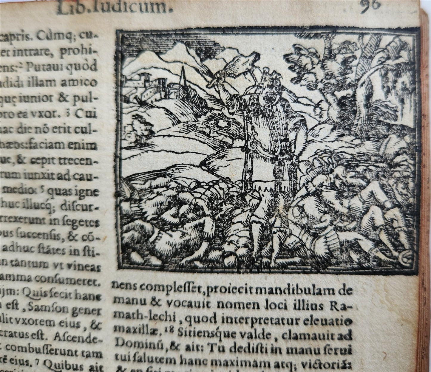 1563 BIBLE in LATIN antique ILLUSTRATED 16th century BIBLIA