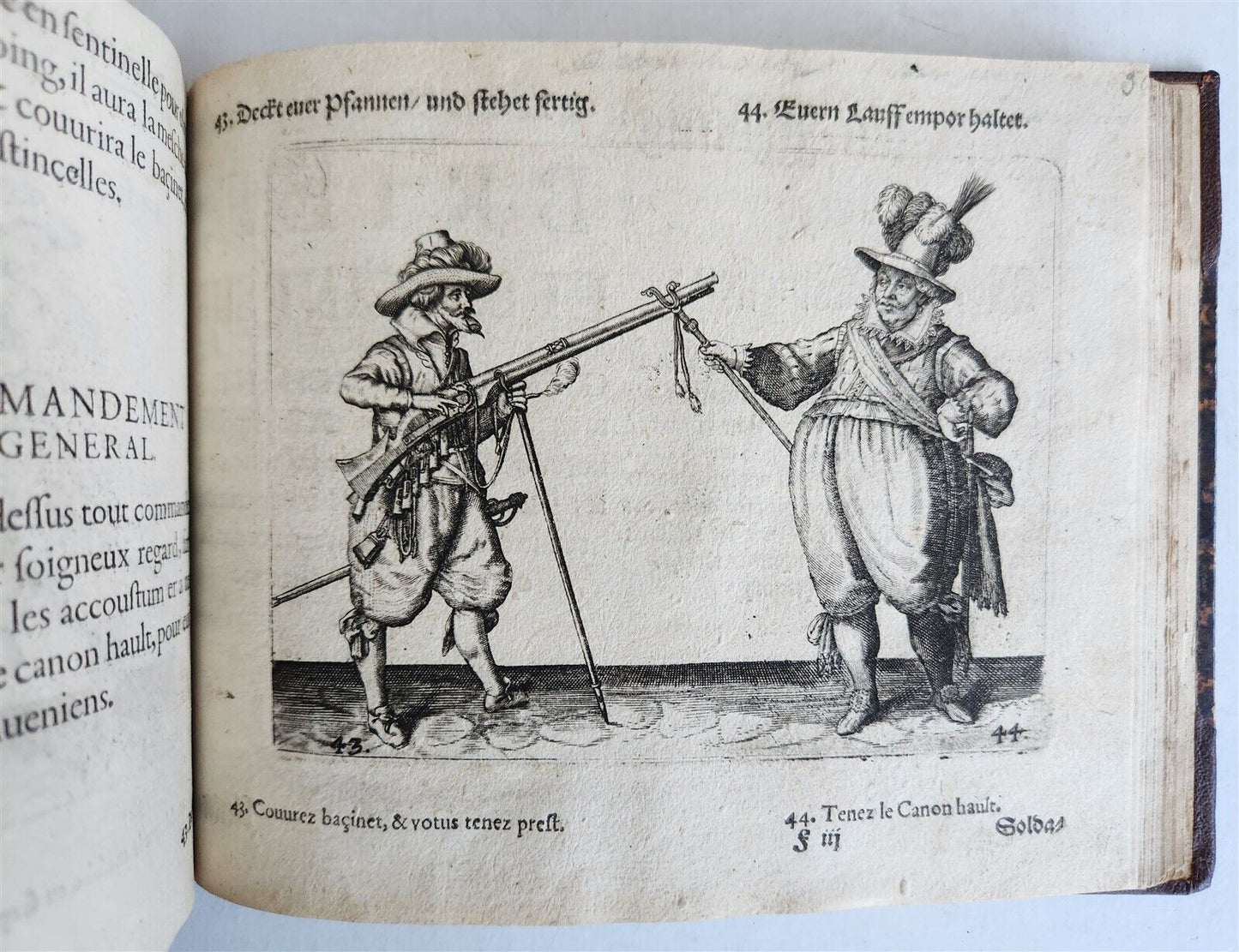 1664 ILLUSTRATED MILITARY WORK on TECHNIQUES for HANDLING MUSKET & PIKE antique