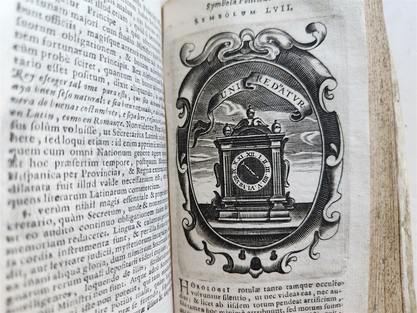 1659 EMBLEMATA by SAAVEDRA FAJARDO antique VELLUM BINDING ILLUSTRATED