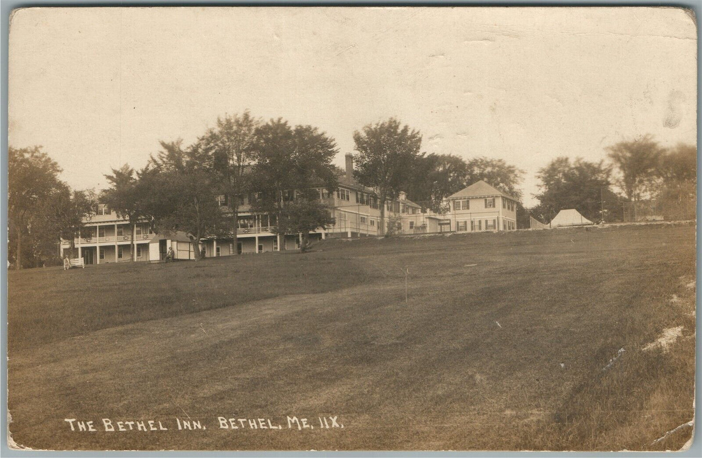 BETHEL INN ME ANTIQUE REAL PHOTO POSTCARD RPPC
