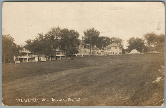 BETHEL INN ME ANTIQUE REAL PHOTO POSTCARD RPPC