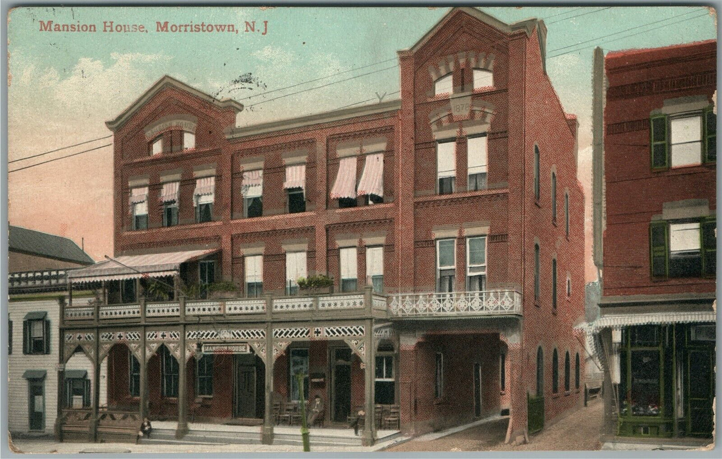 MORRISTOWN NJ MANSION HOUSE ANTIQUE POSTCARD