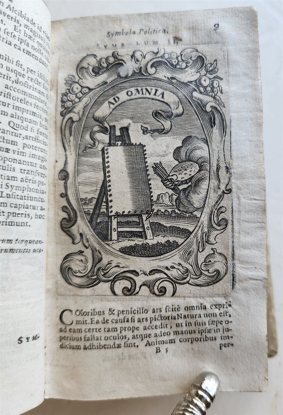 1659 EMBLEMATA by SAAVEDRA FAJARDO antique VELLUM BINDING ILLUSTRATED