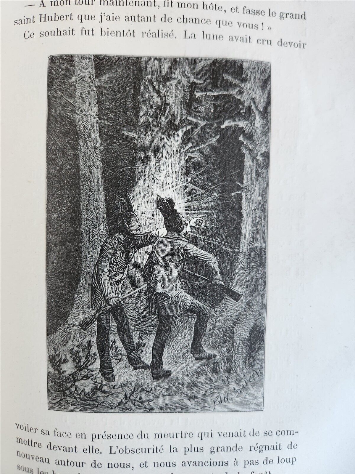 1884 HUNTING in NORTH AMERICA CHASSES dans AMERIQUE du NORD antique ILLUSTRATED