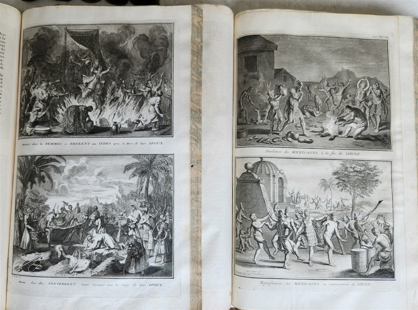 1741 HISTOIRE des CEREMONIES et COUTUMES de PEUPLES DU MONDE 7 vols antique