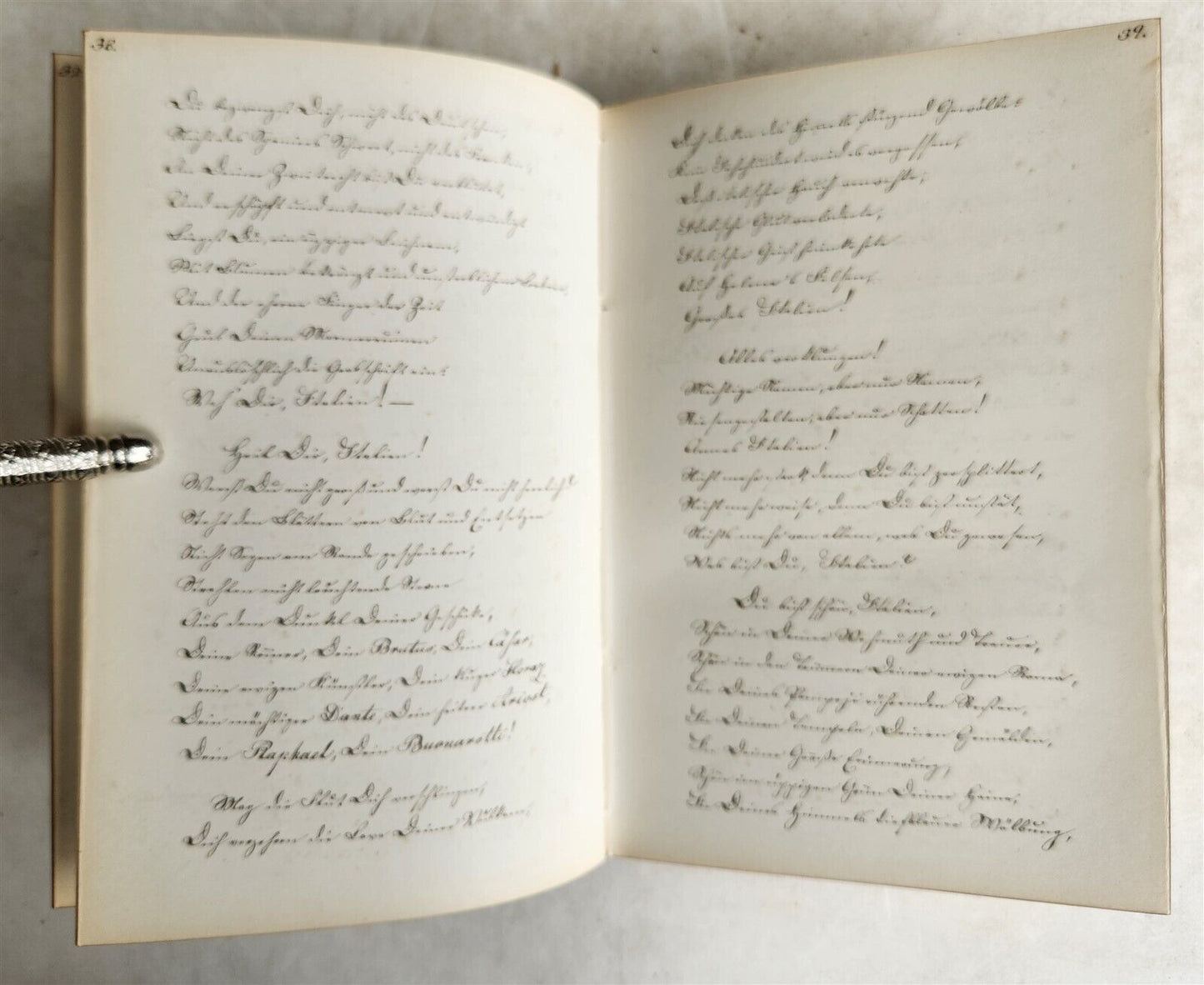 1880s ALBUM AMICORUM - MANUSCRIPT BOOK in GERMAN POETRY antique 166 pages