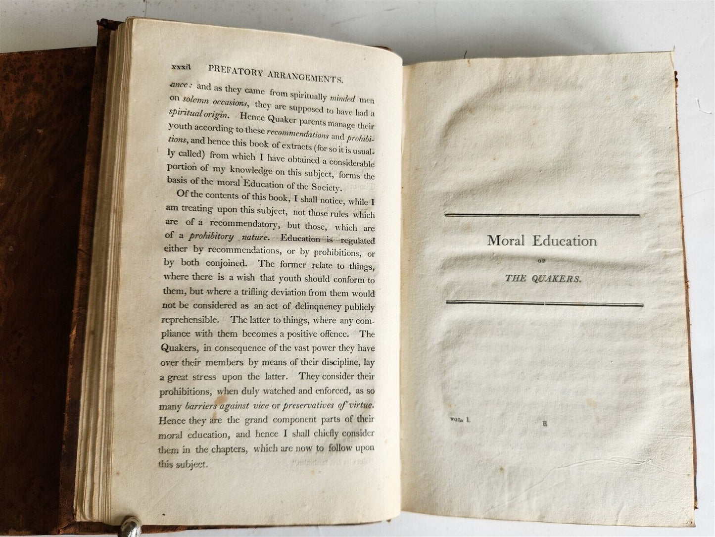 1806 A PORTRAITURE OF QUAKERISM by Thomas Clarkson 2 VOLUMES antique QUAKERS